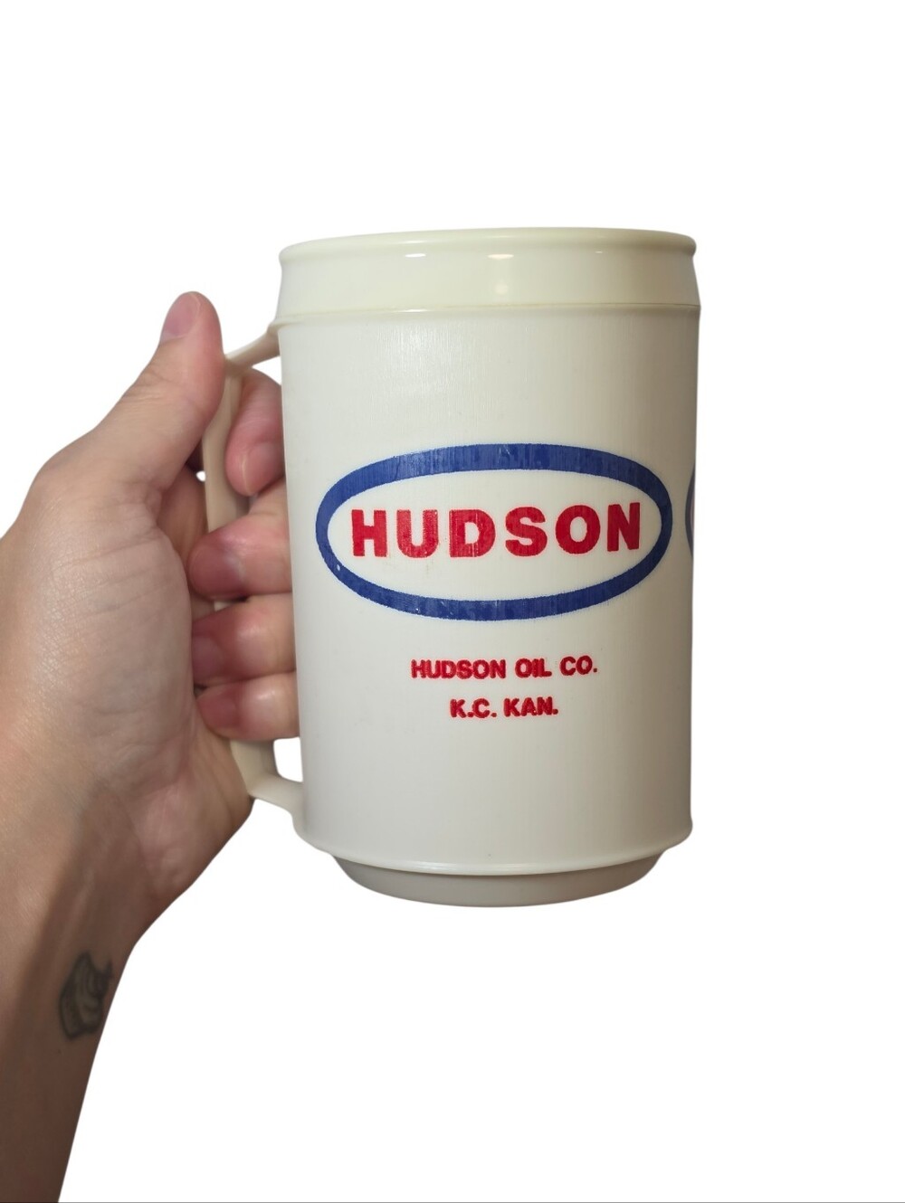 Vintage Aladdin RARE Hudson Oil Co & Convenience Centers Advertising Travel Mug